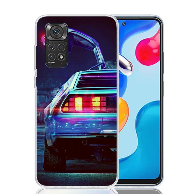 Back To The Future Time Machine Phone Case For Xiaomi Redmi Note 15 14 13 12S 12 Pro Plus 11S 11E 11 11T 10S 10 Art Soft Pattern