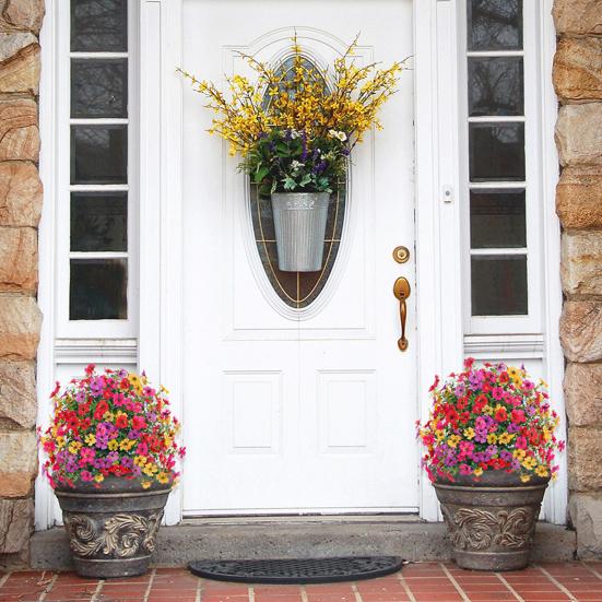 2 шт. Искусственный фиолетовый шар 23,6" Топиарные деревья с колышками для грунта