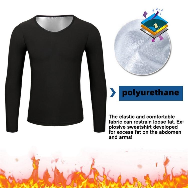 Мужской костюм-сауна для похудения: Бег Спорт Фитнес Бодишейпер с длинным рукавом