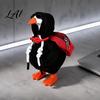 Easy to Wear Statue Clothes 7 Inch Desk Goose Outfits Red Hoodie Sunglasses Necklace Backpack Headset Clothing for Mini Desktop Clothes Accessories