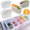 5 Pieces of Refrigerator Cabinet Organizer Organizer