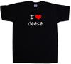 I Love Heart Geese T-Shirt