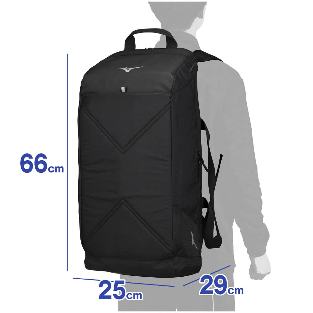 Boston Bag Team 3WAY сумка 50л большая емкость для спорта унисекс клубных мероприятий школ светоотражающая 33JB3106 черная [Mizuno]