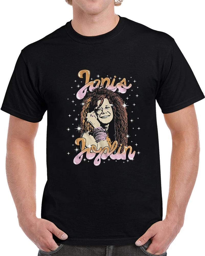 Janis Joplin Retro 100% Cotton T-shirt Mens Womens Tees Top
