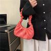 Solid Sewing Line Top Handle Bags for Women Soft Inner Compartment Wrinkled PU Bags Fashion