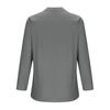 Women Casual Shirt V-Neck Buttons Half Placket Long Sleeve Blouse Solid Color Loose Fit Tunic Tops Office Lady Shirt