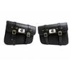 Black "Leather Saddle Bag Pair With Rails Fit For Royal Enfield GT & INT 650"