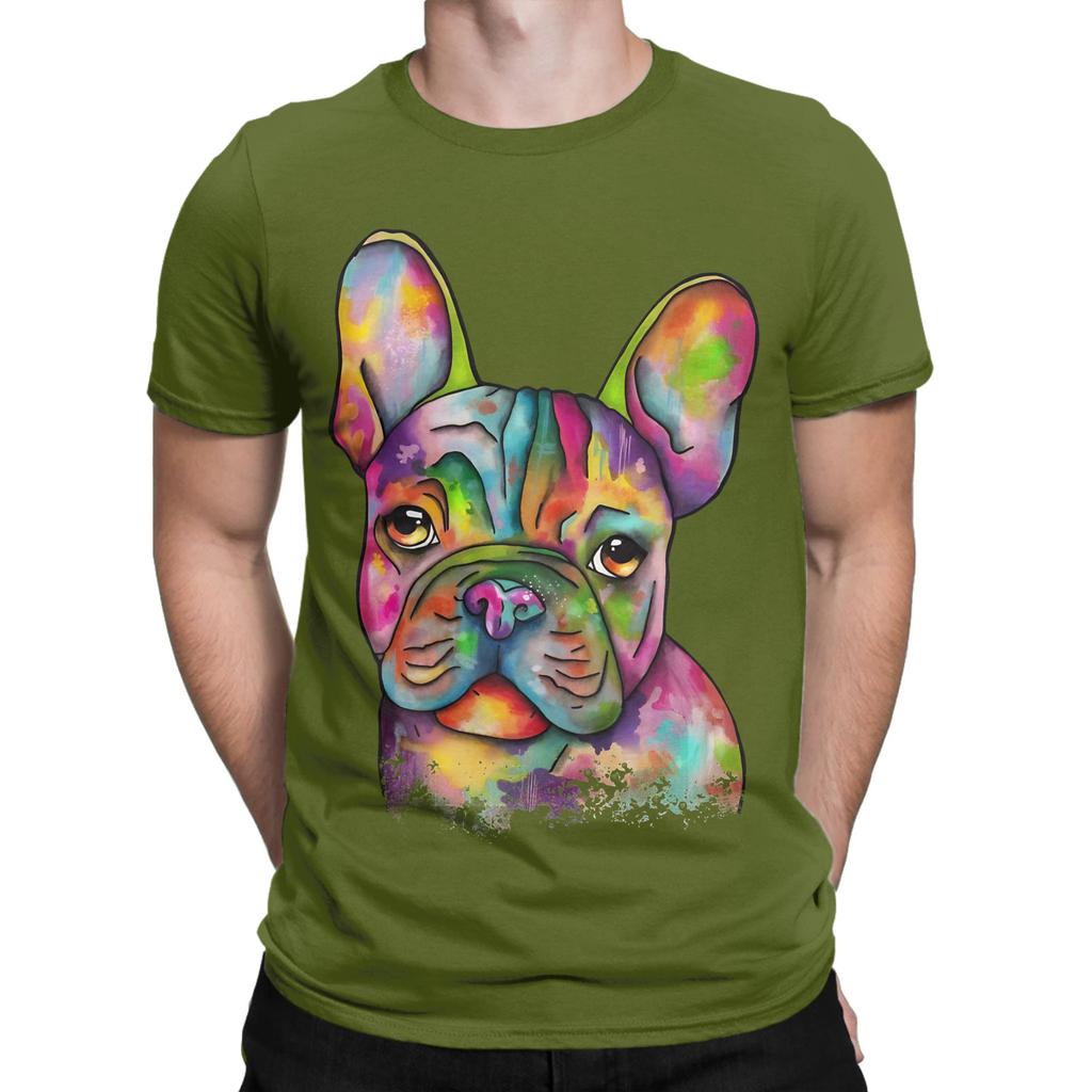 French Bulldog colorful Novelty 100 Cotton TShirt French Bulldog Tees Tops For Unisex