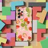 Fruit Peach Srawberry Case For Samsung S22,S25,Ultra,S24,S23,FE,S20,S10,Plus,S21,S9,Lite,Soft Silicone Black