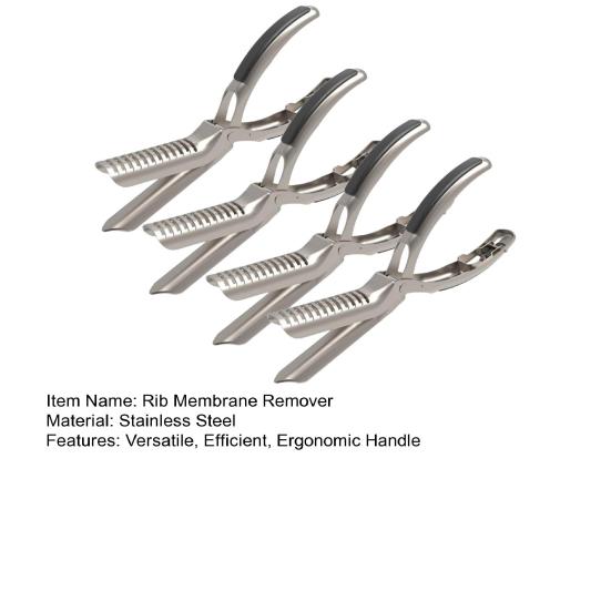 Инструмент для удаления мембраны из ребер Набор для подготовки ребрышек для барбекю из нержавеющей стали Эргономичный дизайн Инструменты для снятия мембраны из ребер