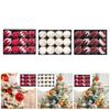 12 Pieces Velvet Christmas Balls Elegant Hanging Baubles Decorative Flocked Xmas Decoration for Party Xmas Tree Holiday Home