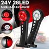2Pcs Car Trailer Bus Truck Side Marker Lights Indicator Warning Signal Rear Lamp