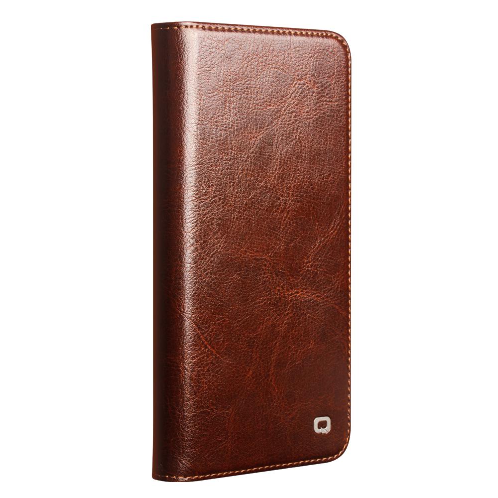 QIALINO Чехол-кошелек-подставка из натуральной коровьей кожи для Xiaomi 15 Ultra