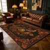 Red Retro Leopard Print Living Room Luxury Carpet Decoration Bedroom Antiskid Washable Oriental Rug Soft Fluffy Office Table Mat
