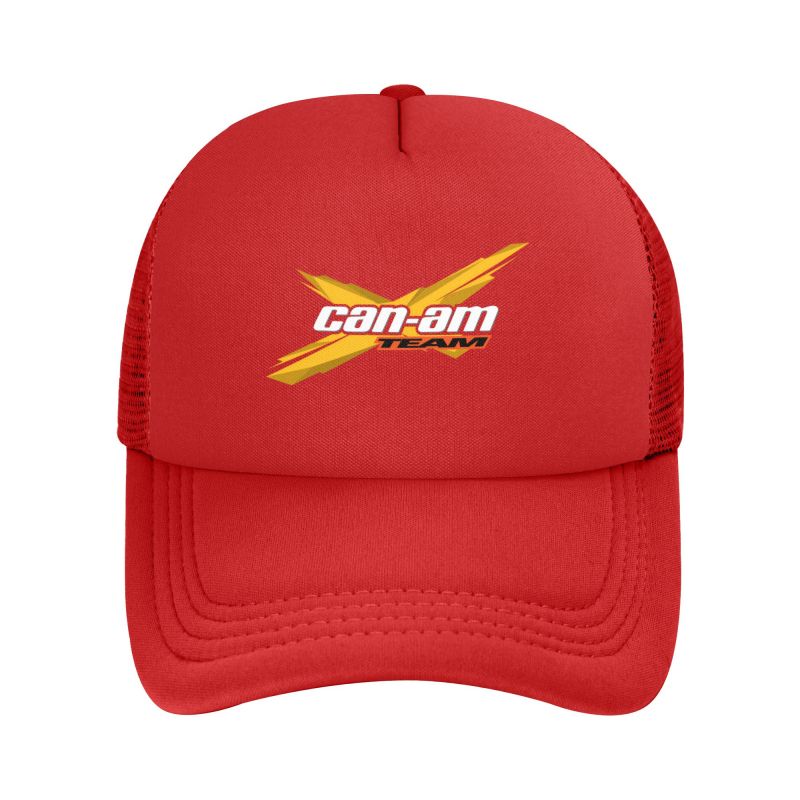 Custom BRP Can Am Logo Print Mesh Net Caps Men Women Adjustable Mesh Baseball Cap Summer Daily Sun Visor Hats Trucker Cap