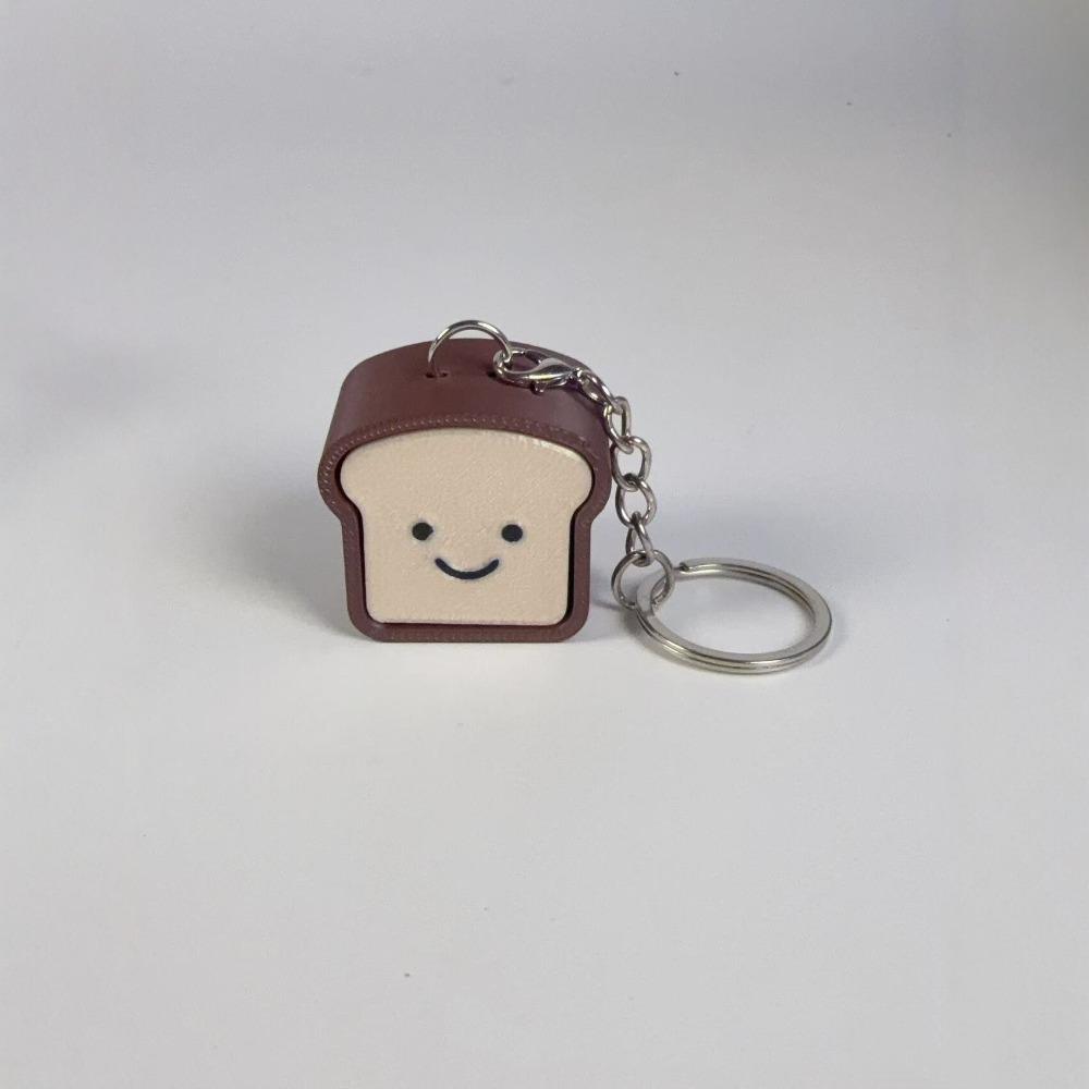 Finger Press Toast Keyboard Clicker Sensory Toy Finger Clicker Toy Bread Fidget Keychain  ADHD ASMR