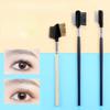 Double Ended Wood Handle Eyebrow Brush Eyelash Brush 2 In 1 Professional Makeup Brush