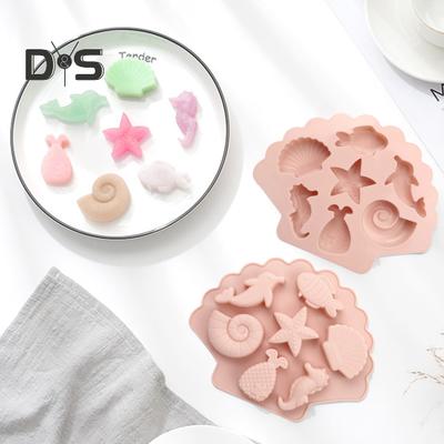 Форма для торта Гибкая океанская животная конструкция DIY Инструмент 3D Ocean Sea Силиконовая форма