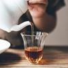 1 Piece 60ml 80ml Heat Resistant Kong Fu Master Tea Cup Small Capacity Vertical Texture Thick Sake Soju Tasting Glass Drinkware