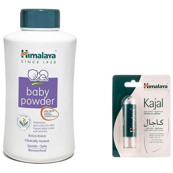 Himalaya Baby Powder, 700g & Herbals Kajal, Black, 2.7g
