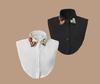 Boutique Color Animal Embroidery Versatile Decorative Clothing Shirt False Collar