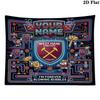 Custom Name West Ham UnitedPrinted Tapestry – Wall Hanging for Bedrooms, Dorms, and Home Decor