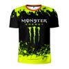 Мужская летняя футболка бренда Monster Energy с 3D-печатью, повседневная, быстросохнущая, дышащая, с круглым вырезом, с коротким рукавом