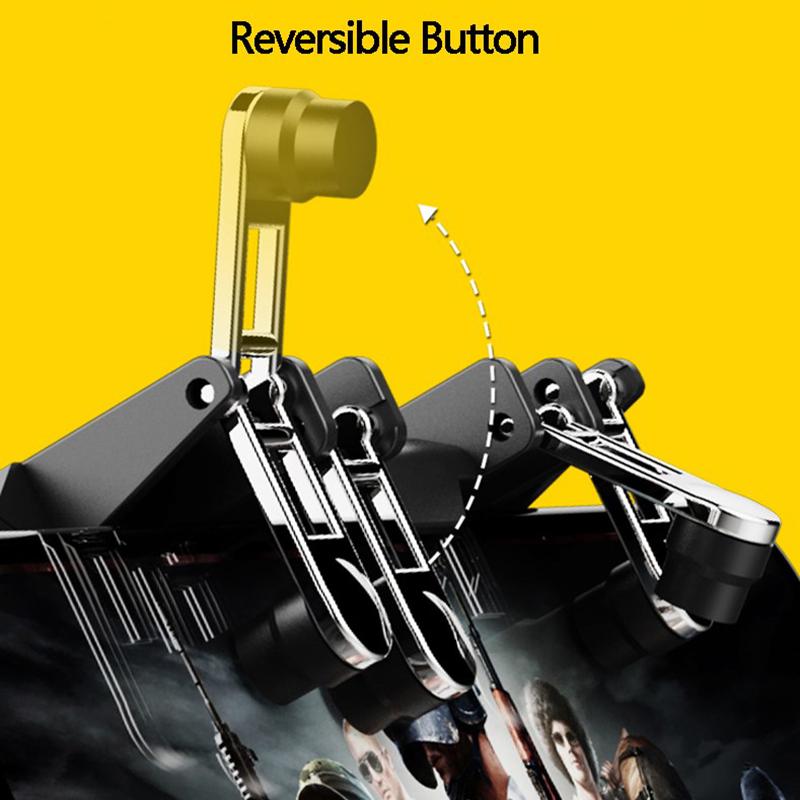 Контроллер Pubg Ak66, геймпад с шестью пальцами, триггеры Pubg, металлический триггер, джойстик, управление Pubg для мобильных телефонов Ios и Android, игровой планшет