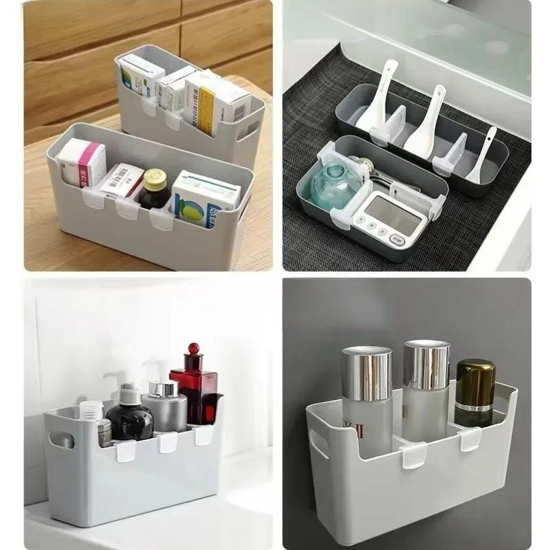 8pcs Refrigerator Side Door Sorting Partition Card Buckle Kitchen Bedroom Storage Storage Sorting Box Space Division