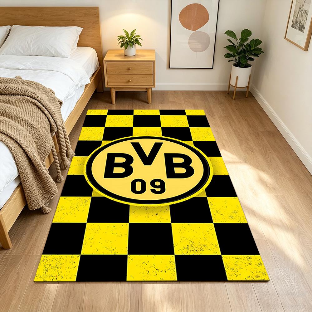 Borussia Dortmund Passion Anti-slip Rug Soft Plush Non-slip Bottom Pet-friendly Living Room Retro American Style Birthday Gift for Family
