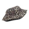 Fashion Leopard Print Double Sided Bucket Hat Unisex Sun Protection Outdoor