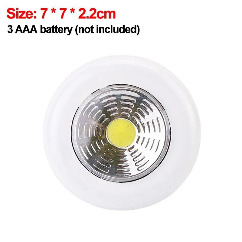 LED Night Light Battery Powered Wireless Wall Lamps for Bedroom Kitchen Bedside Toilet Closet Press Touch Switch Small Lights