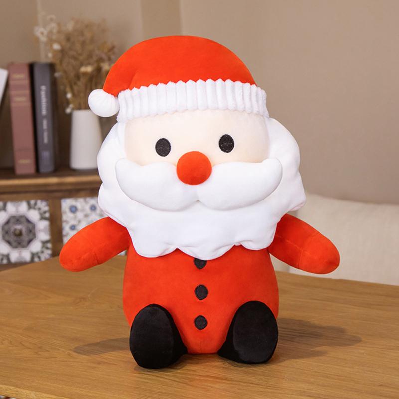 Short Plush Toy Cute Santa Claus Snowman Doll Child Comfort Pillow Christmas Gift For Boys Grils