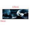 135*36см Наклейка на заднее стекло автомобиля Волк воющий на луну Галактический стиль Универсальная