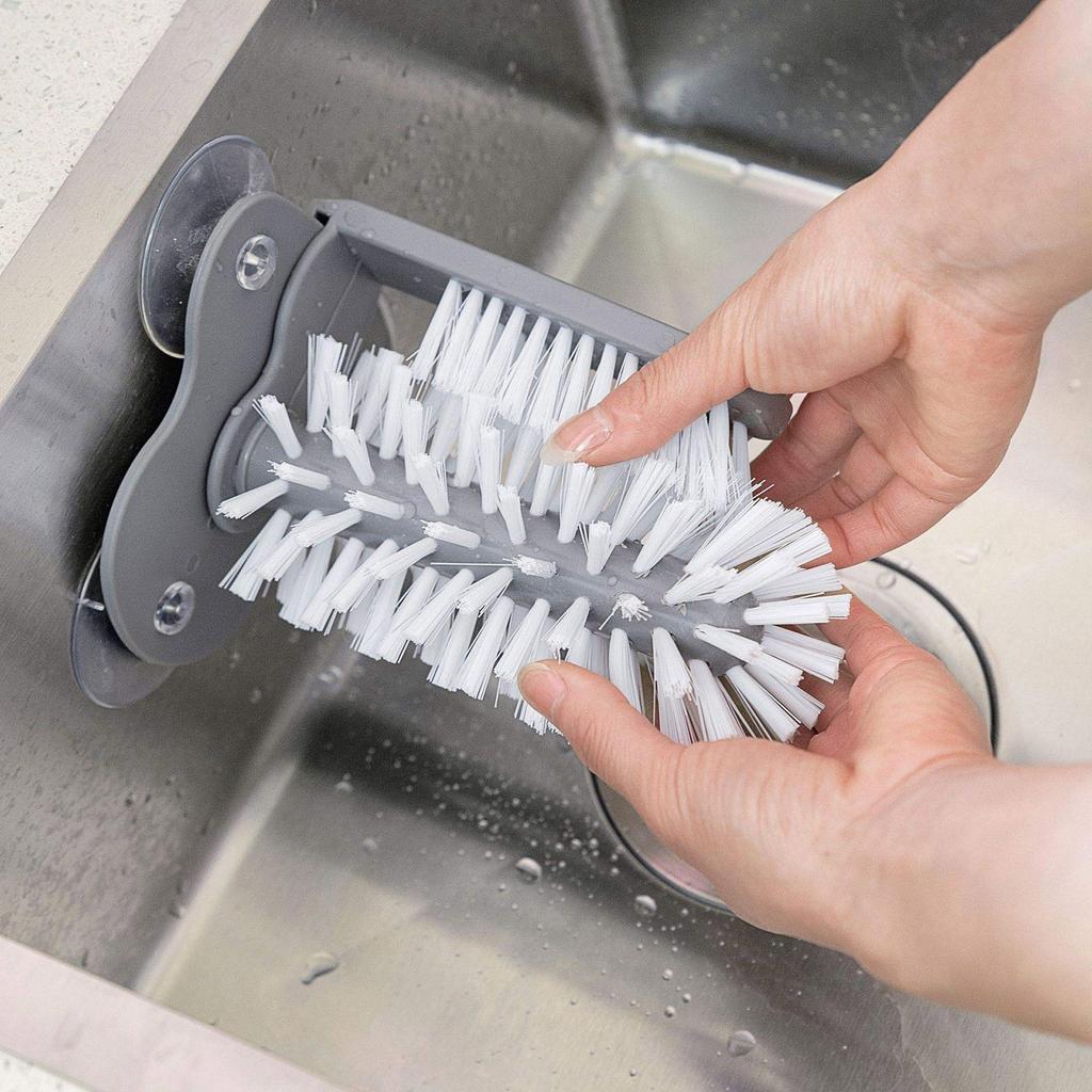 Sagit ZaYow Cup Cleaning Brush Glass Washer, Rotating Cup Brush Cleaning Brush For Beer Cup, Red Wine Glass And More Bar Kitchen Sink Home Tools