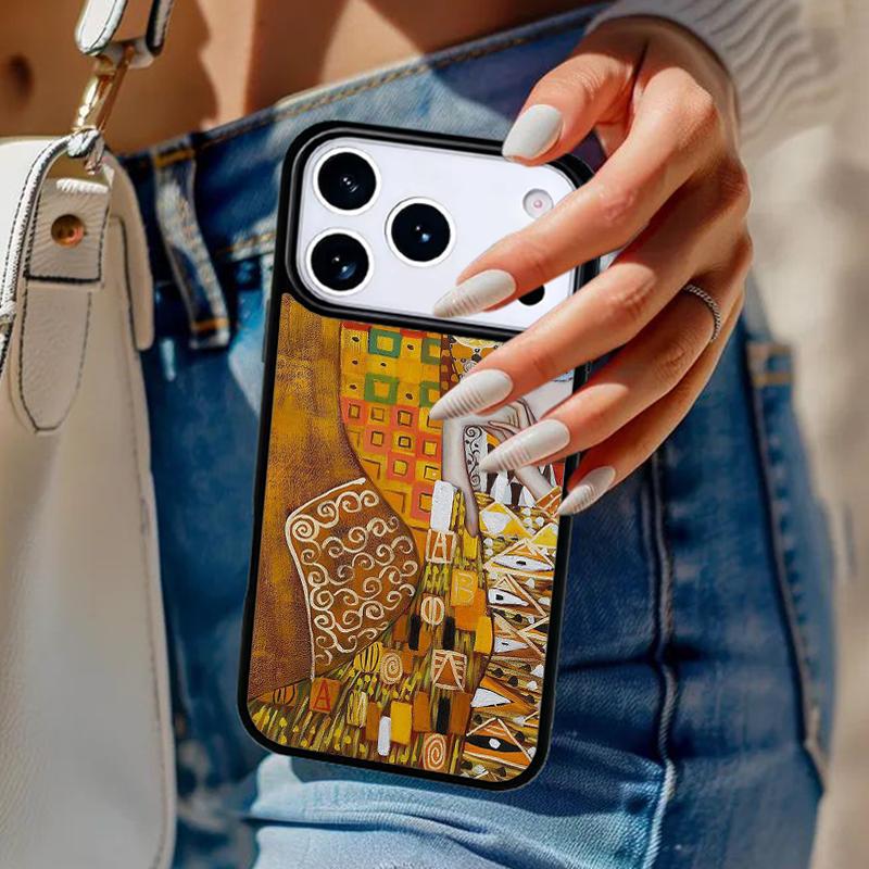 Чехол для телефона «Поцелуй» Густава Климта Для iPhone 17 Air 14 15 13 12 Max Чехол Для Apple 16e 11 Pro Max Plus Coque