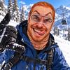 Новинка 3D-печать Лицо Старика Лыжная, Полное Лицо Зимняя Ветрозащитная, Солнцезащитные Очки Не Включены