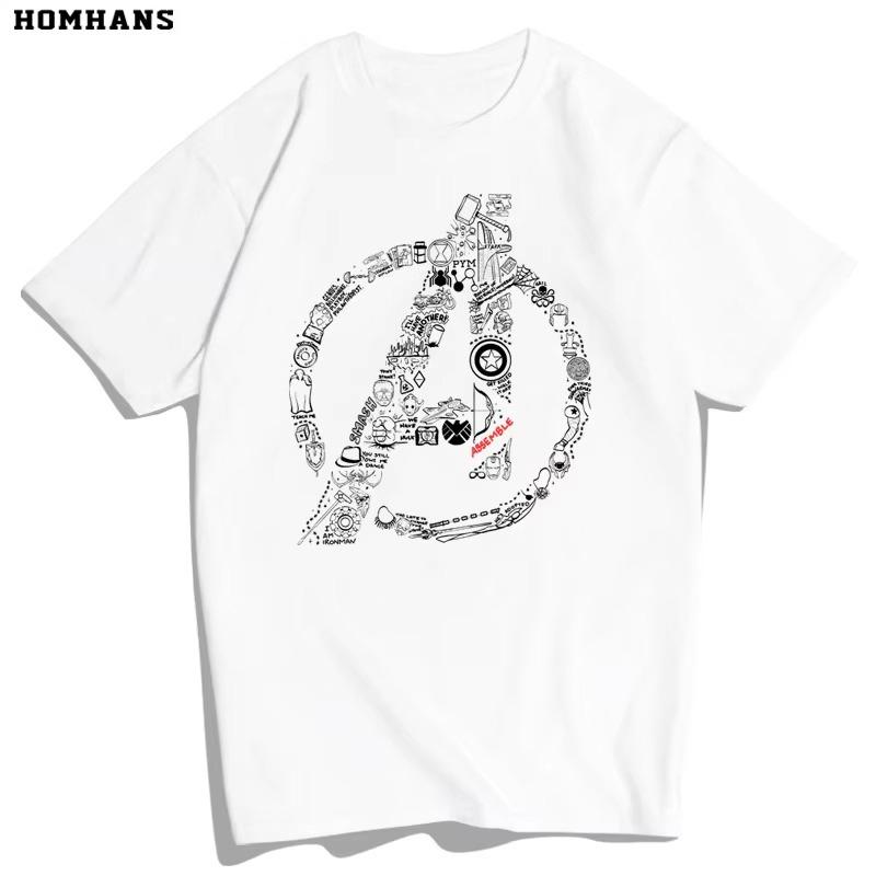 Honghan Animation Super Hero Tshirt 100 cotton shortsleeved Endgame Unisex