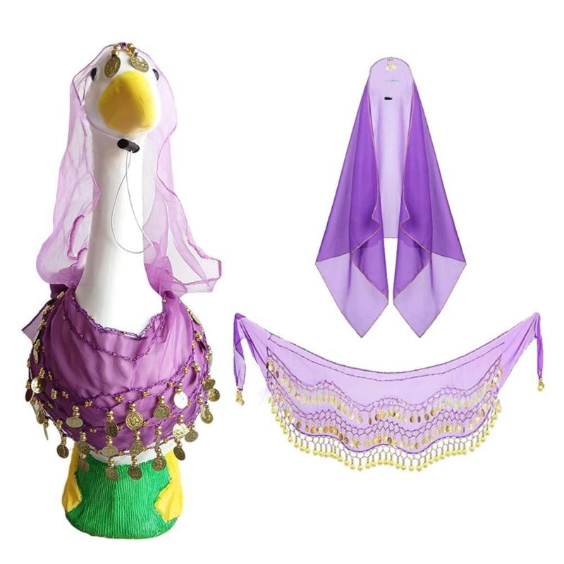 Комплект одежды для танца живота, Хип-шарф для танца живота, Шарф для головы с монетами, Цыганские аксессуары для костюма, Женский костюм для танца живота