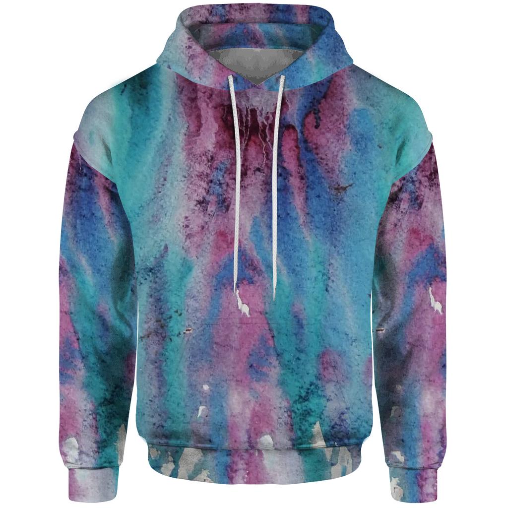 Autumn and Winter Male Clothes Digital Printing New In Hoodies & Sweatshirts Trend Clothing Five-pointed Star Hoodie Sweatshirt