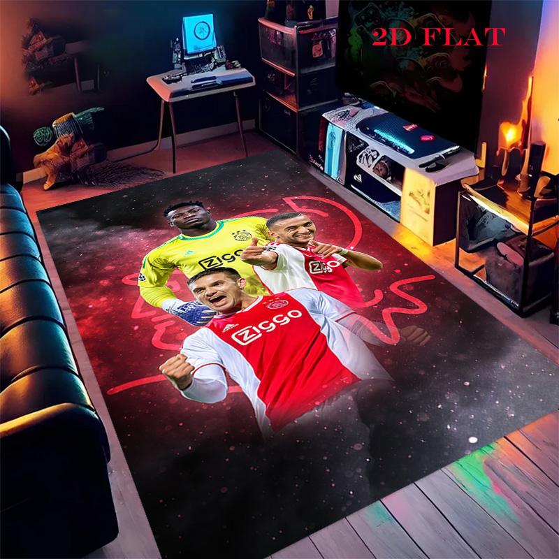 AFC Ajax logo Carpet Rug for Living Room Bedroom Home Sofa Decoration,Kids play Nonslip Floor Mat
