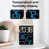 Многофункциональный большой экран цифровой будильник регулировка яркости влажность температура дисплей настольные часы