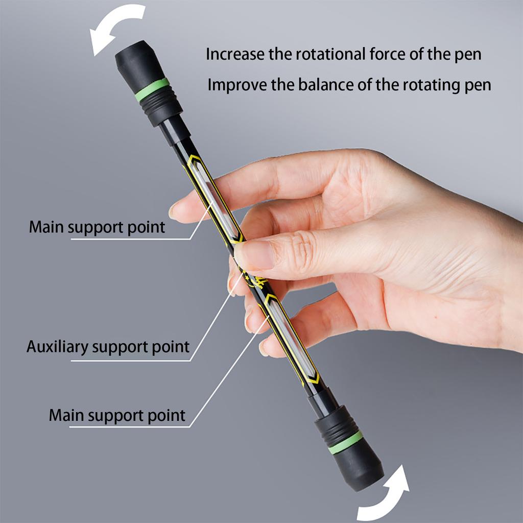 Creative Minimalist Rotating Pen, Stress Relieving Pen, Fun Hand Turning Black Water-Based Pen, Multifunctional For Writing