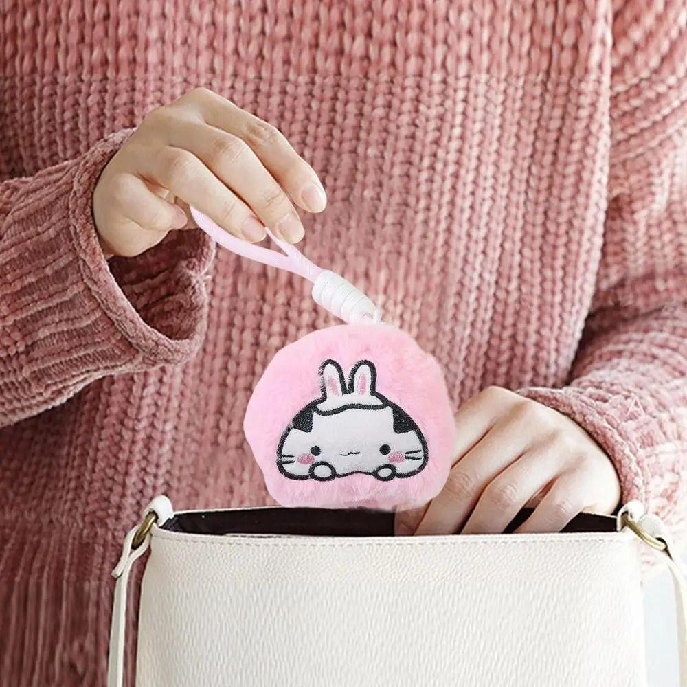 Плюшевая электрическая грелка для рук, подвеска в виде мультяшной сумки, мини-USB-шнурок, обогреватель для женщин и девочек