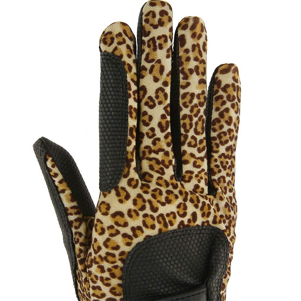 MIC 39 GOLF FIT39 Size Small Gloves, Unisex, MGF-220N, Right-Handed (Left-Handed), Leopard/Black,