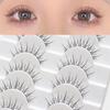 10 Pairs Natural Look Manga Lashes 3D Dramatic Anime Lashes Fashion Brown False Eyelashes  for Women