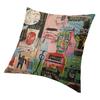 Чехол для подушки Basquiats New York Street с граффити 60x60 см, полиэстер, наволочка для дивана, квадратная наволочка, декоративная домашняя наволочка