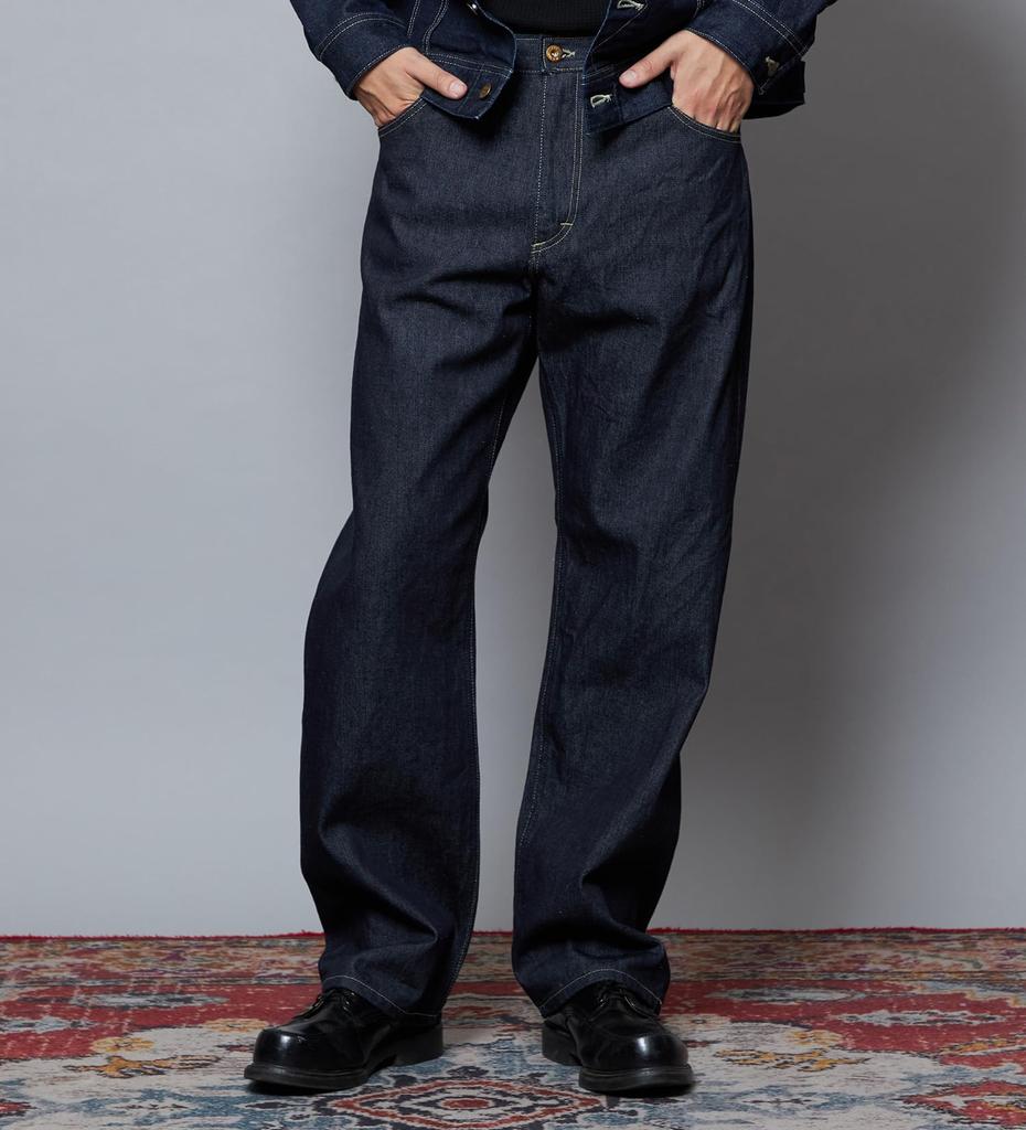Lee Jeans [Специальная модель к 101-летию 101] ANNIVERSARY 101-Z RIDERS JEAN Прямые джинсы из денима (Доступен комплект) Мужской Индиго LL Плюс Длинный