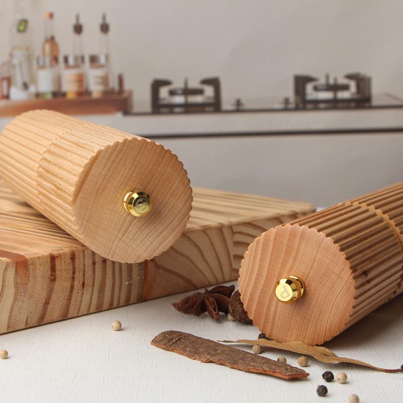 Wooden Salt and Pepper Grinder Set with Ceramic Core