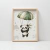 Plakat Panda Na Spadochronie - Bezkresne Niebo Plakat Panda Na Spadochronie - Bezkresne Niebo, 30X40 Cm, Rama Aluminiowa Złota, Papier Matowy 230 Gsm